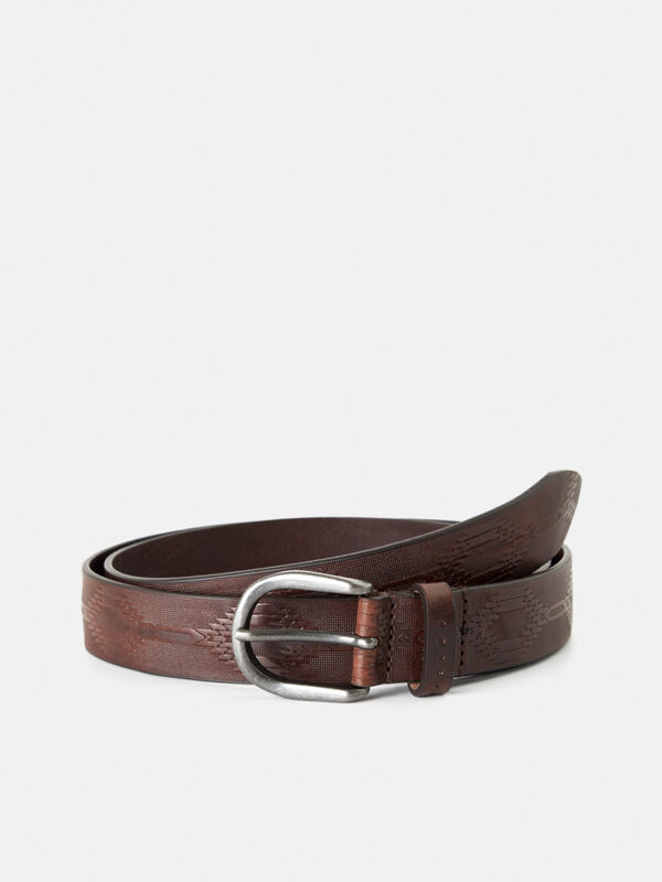 Leather look belt Men