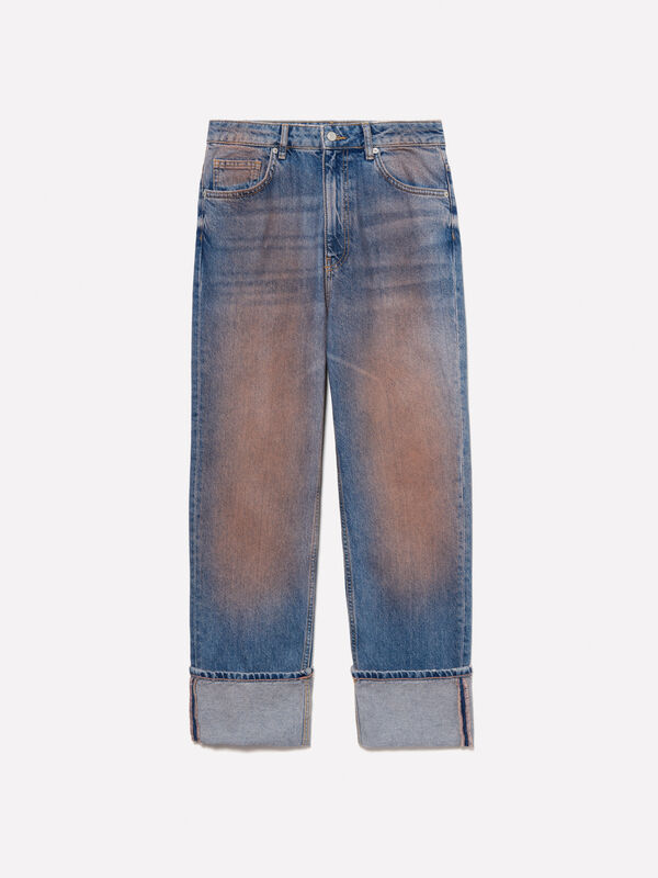 Relaxed fit spray jeans - women's relaxed fit jeans | Sisley