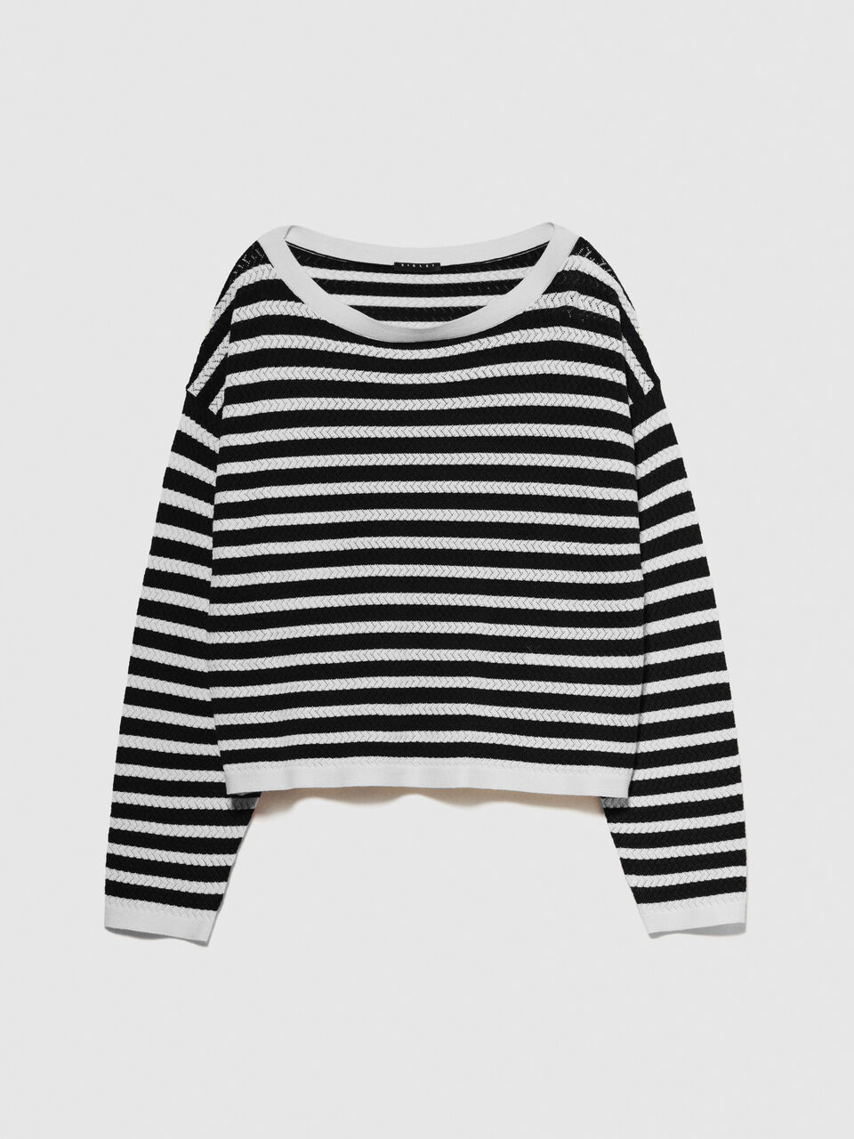Sweater with two-tone stripes Women image number null