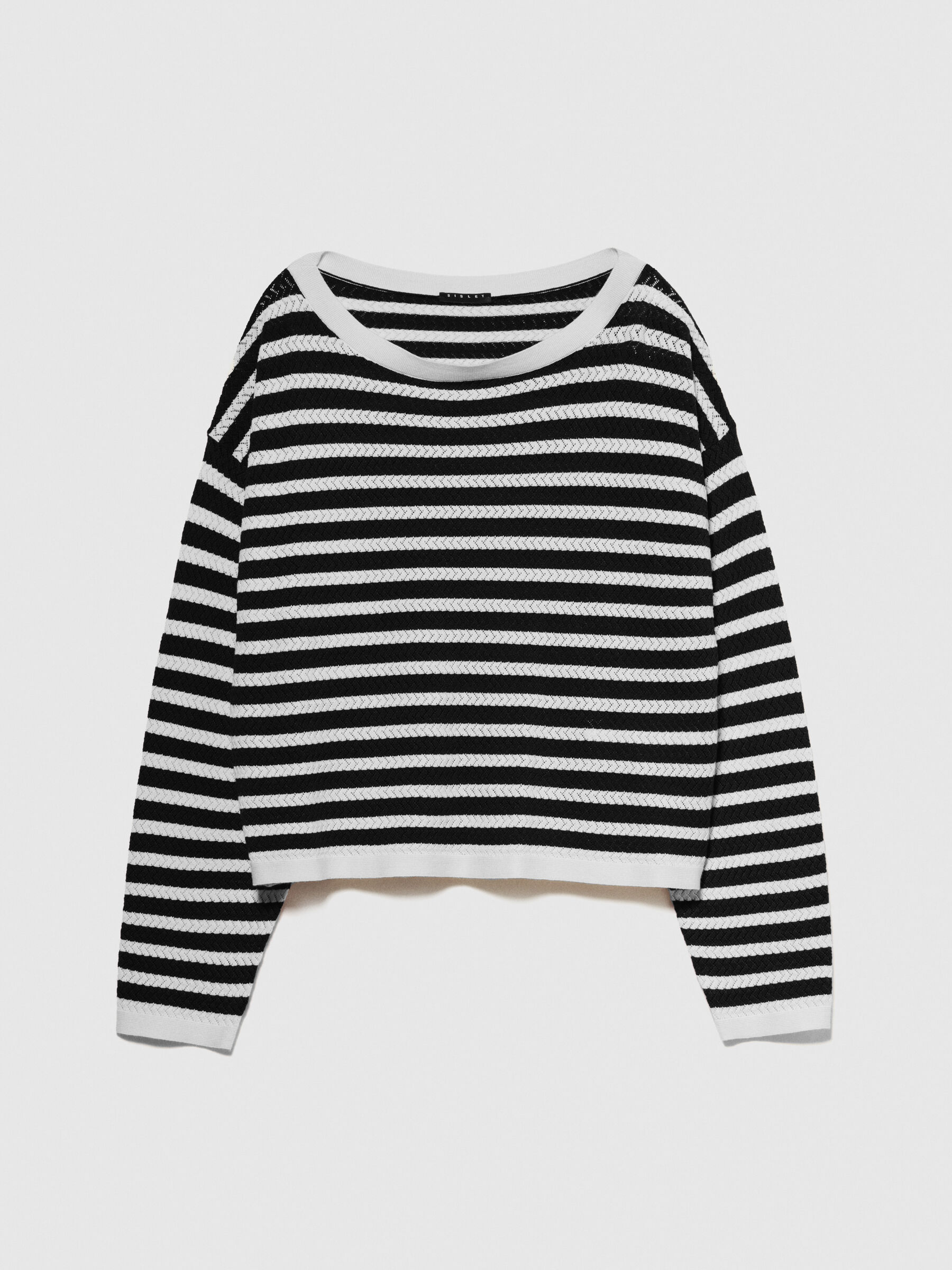 Sweater with two-tone stripes Women image number null