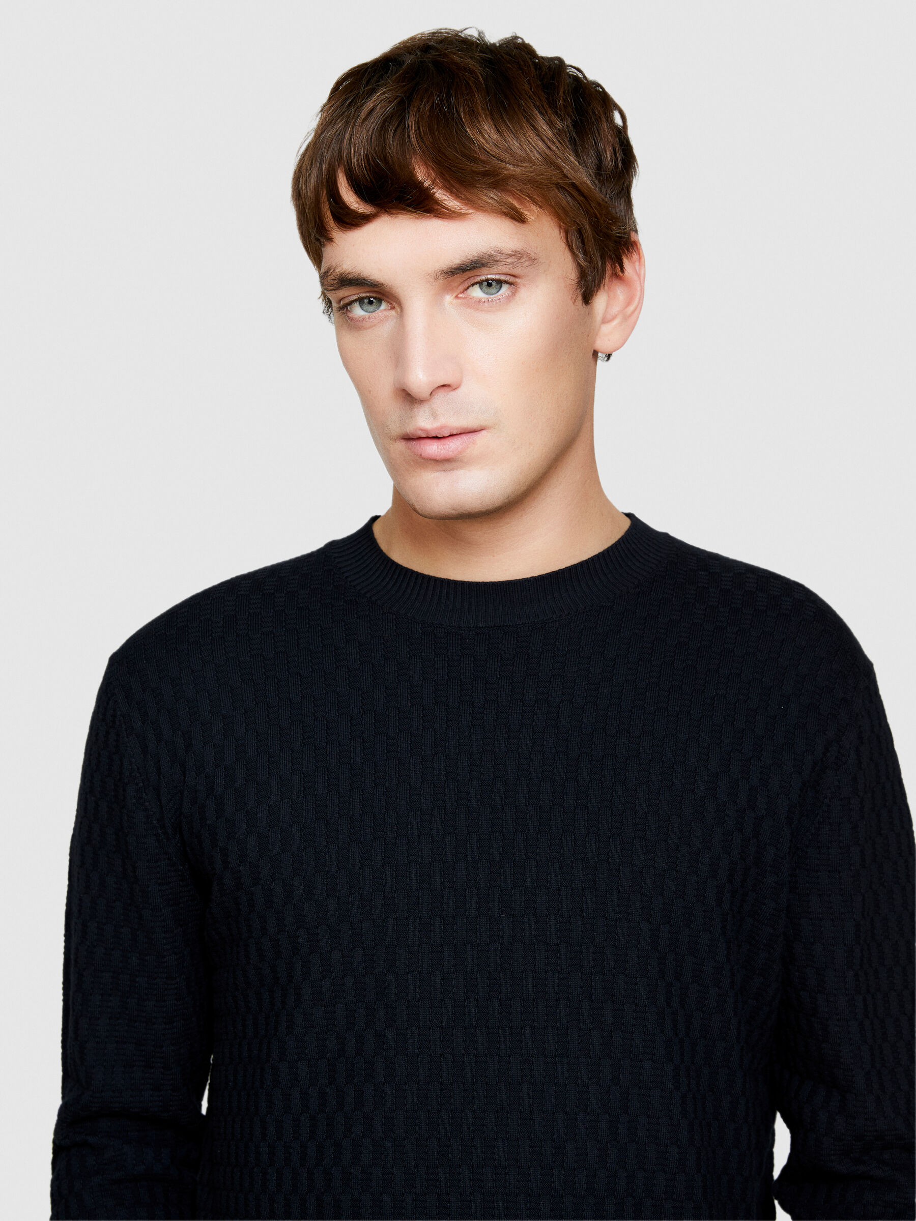 Solid black sweater top