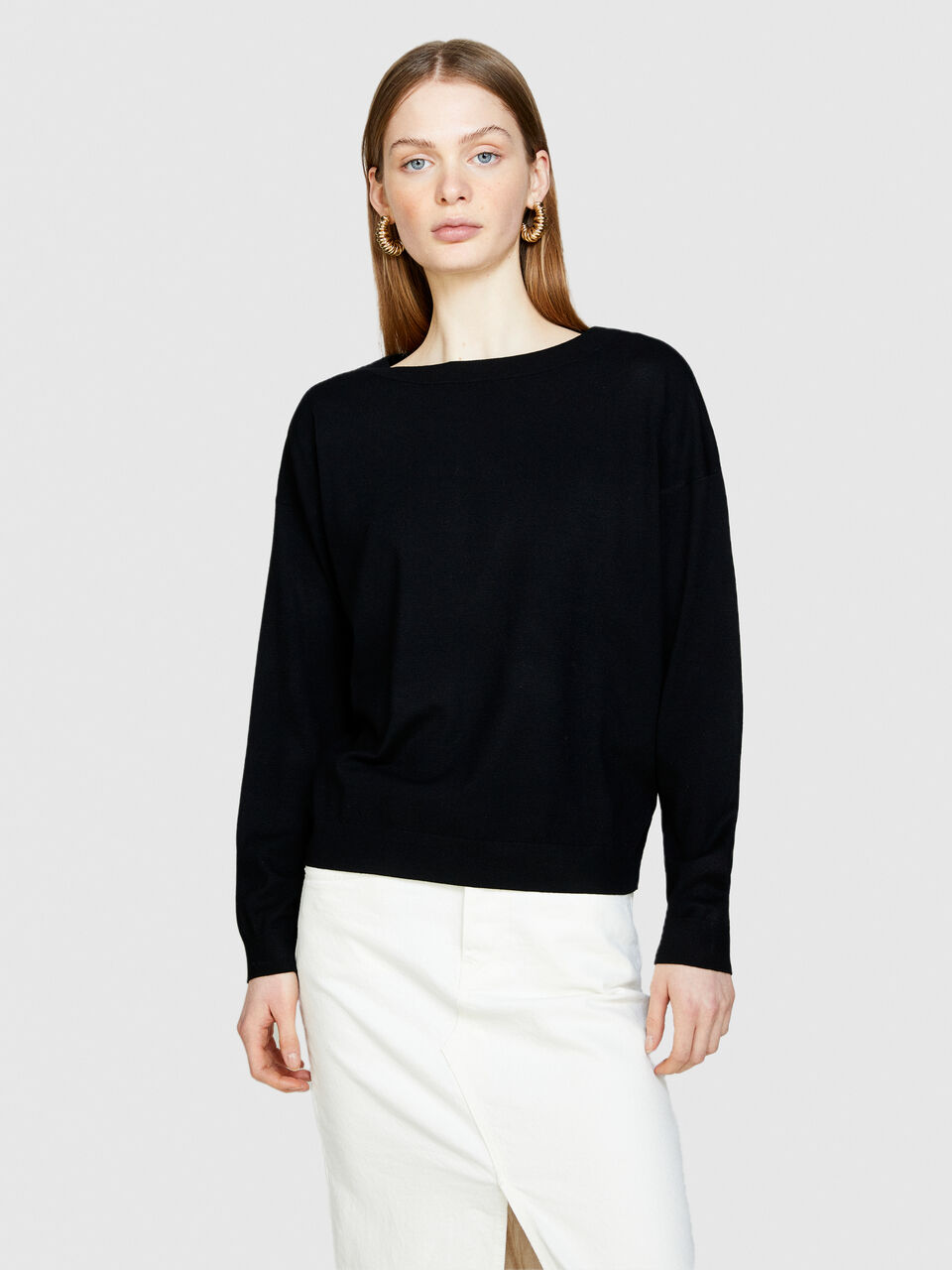 Boat neck sweater Women image number null