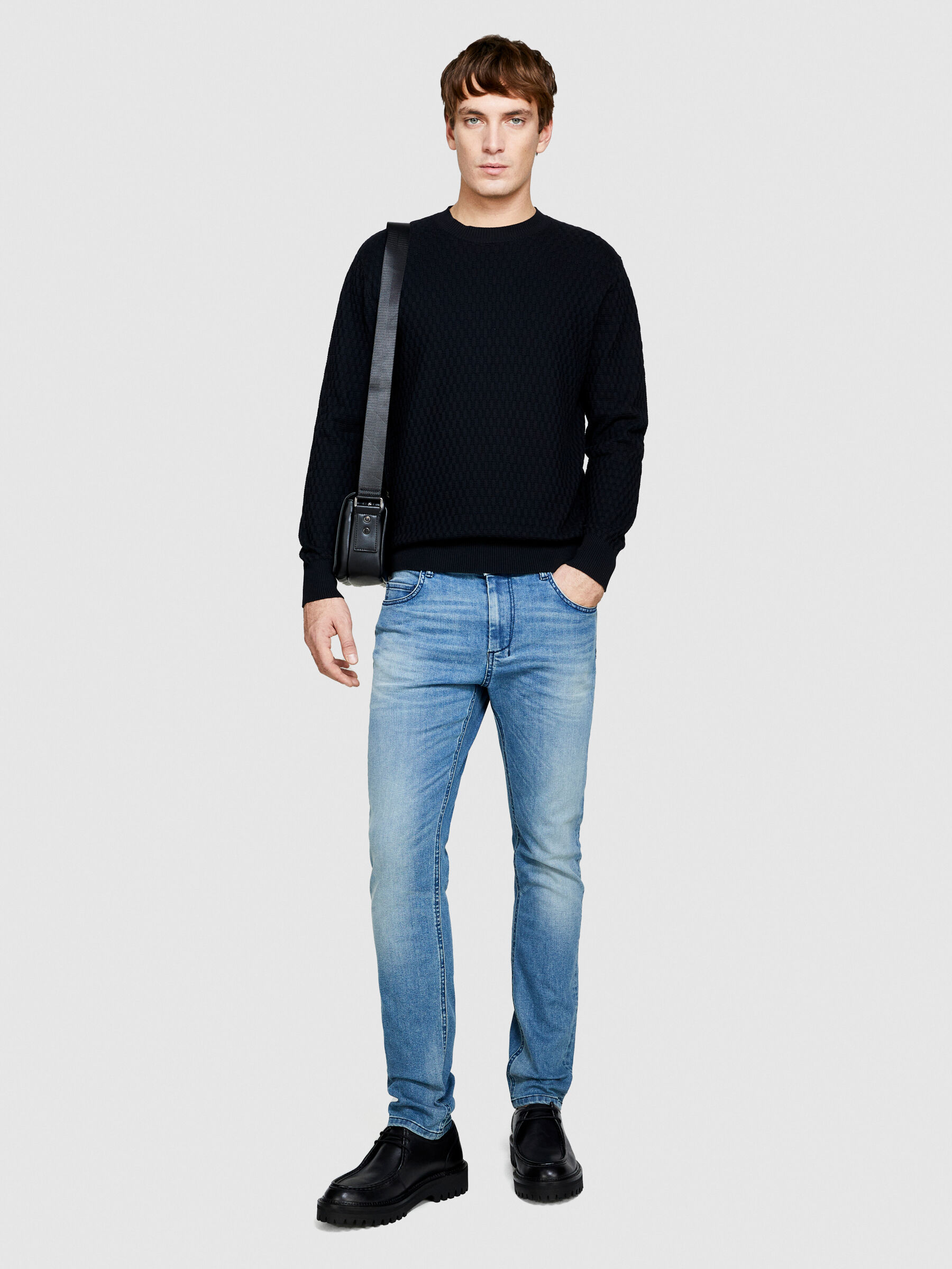 Solid colored sweater Men image number null