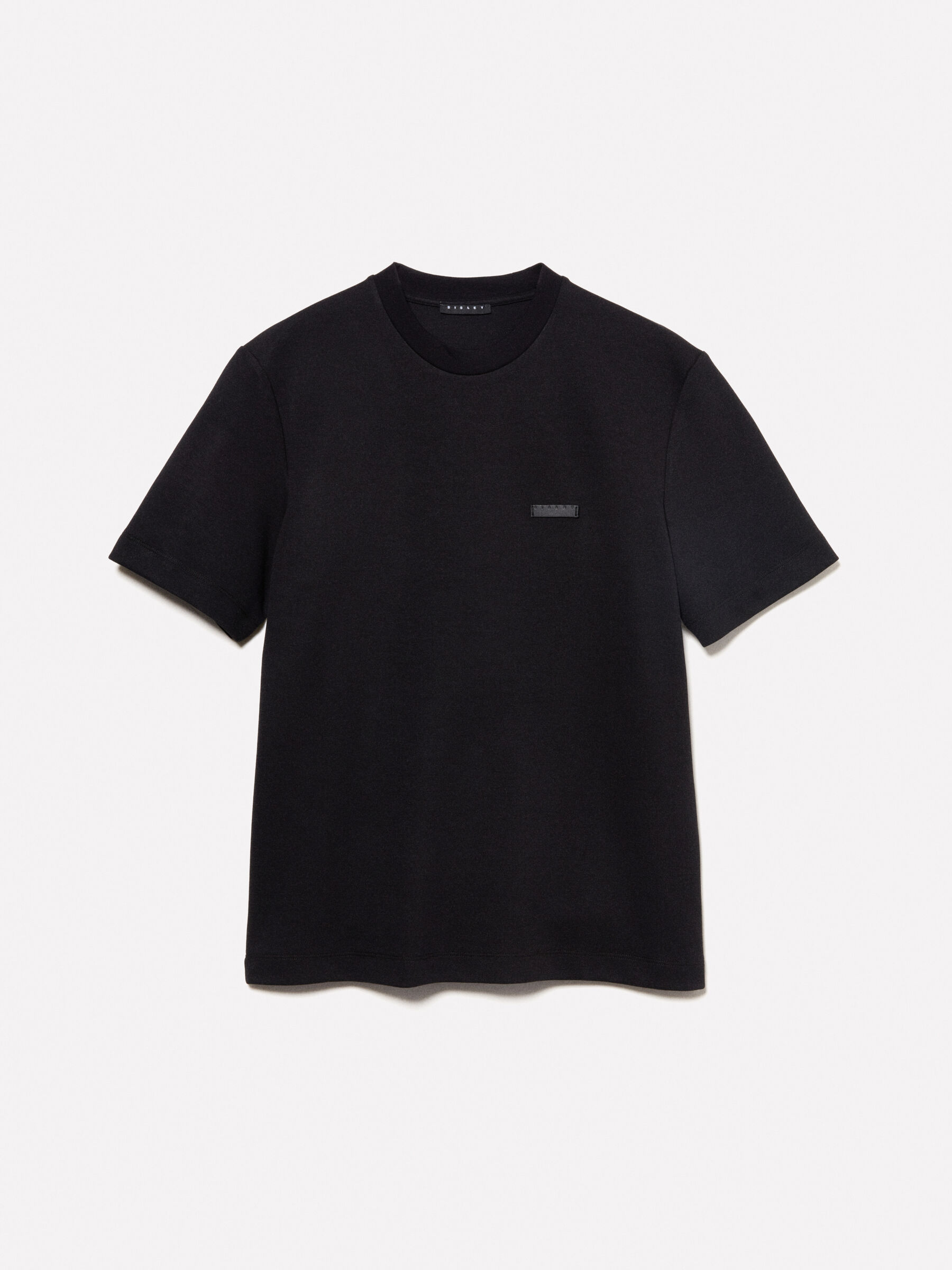 Black t-shirt with patch, Black - Sisley