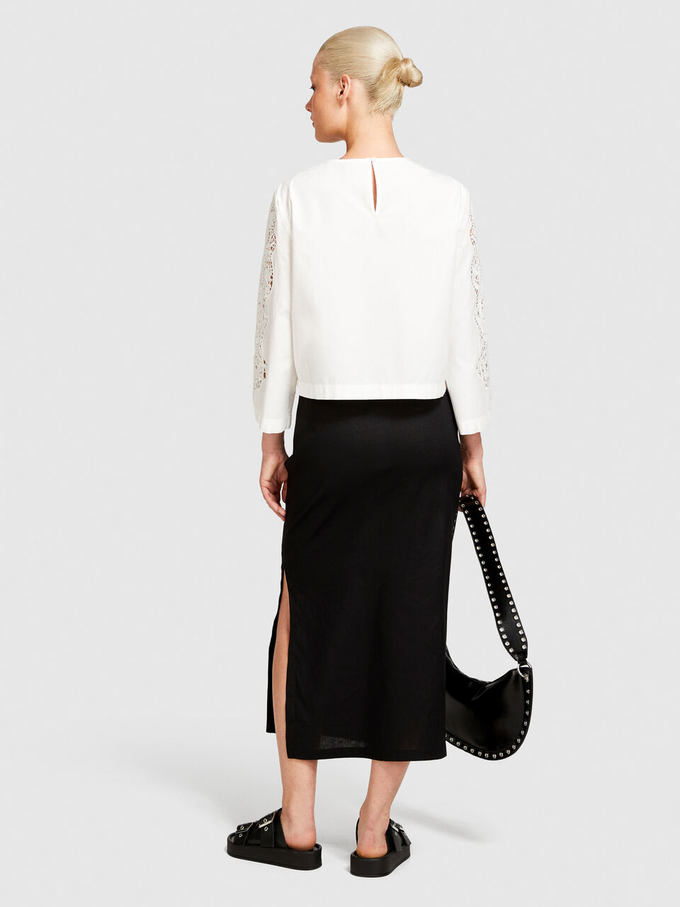 Blouse with crochet Women image number null