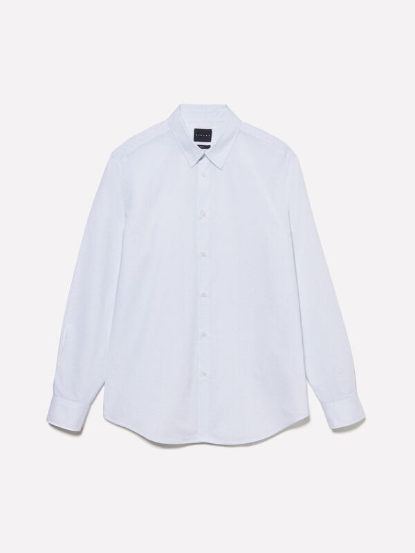 White printed slim fit shirt White printed slim fit shirt - men's slim fit shirts | Sisley