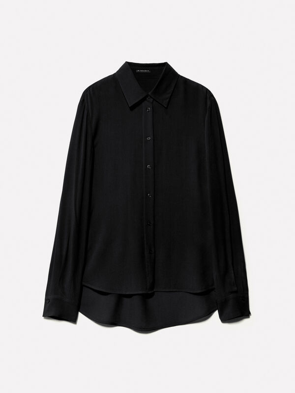 Black oversized fit shirt - women's shirts | Sisley