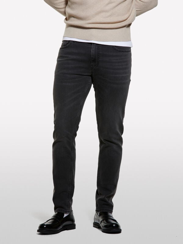 Black Style 73 skinny fit jeans - men's skinny fit jeans | Sisley