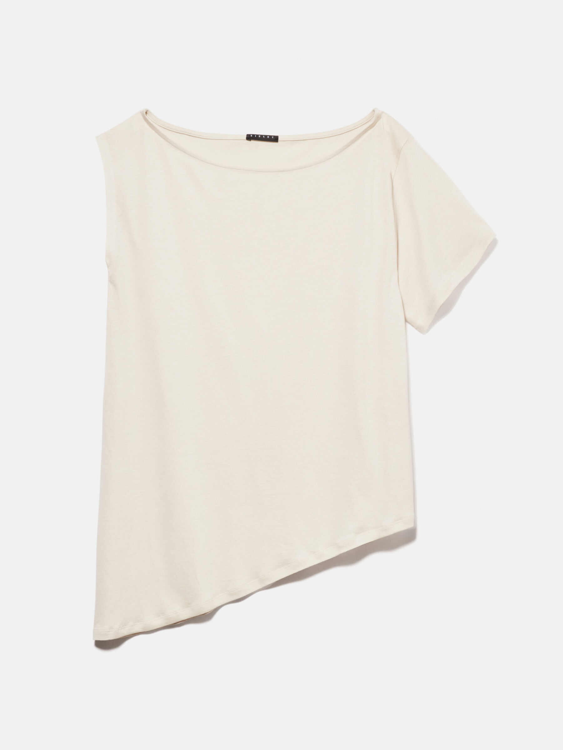 Uneven t-shirt, Creamy White - Sisley