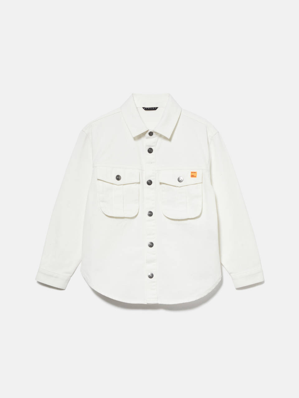 Shirt Jacket with pockets White Sisley