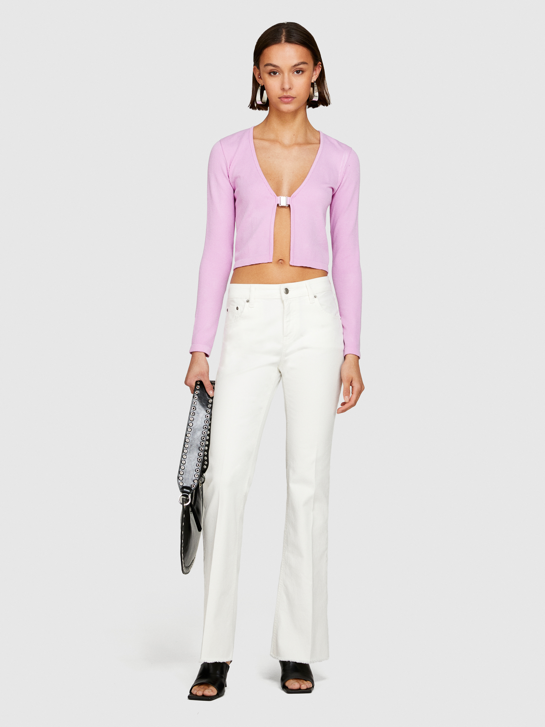 Pink fitted cardigan store