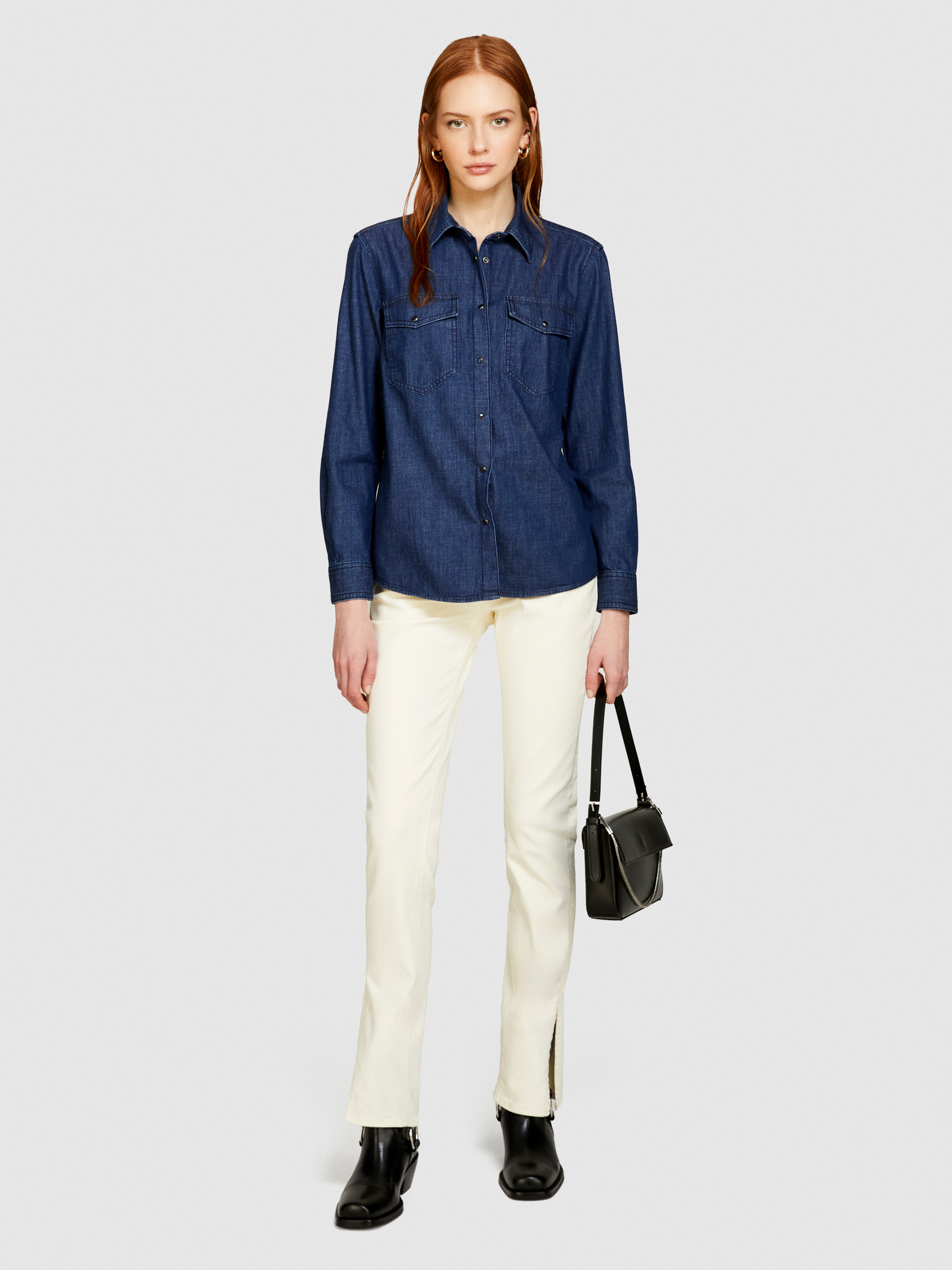 VIP【関税送料無料】希少 Icon Denim Regular fit shirt Norah Sisley_24P_5FV6LQ028_902_F_Ful