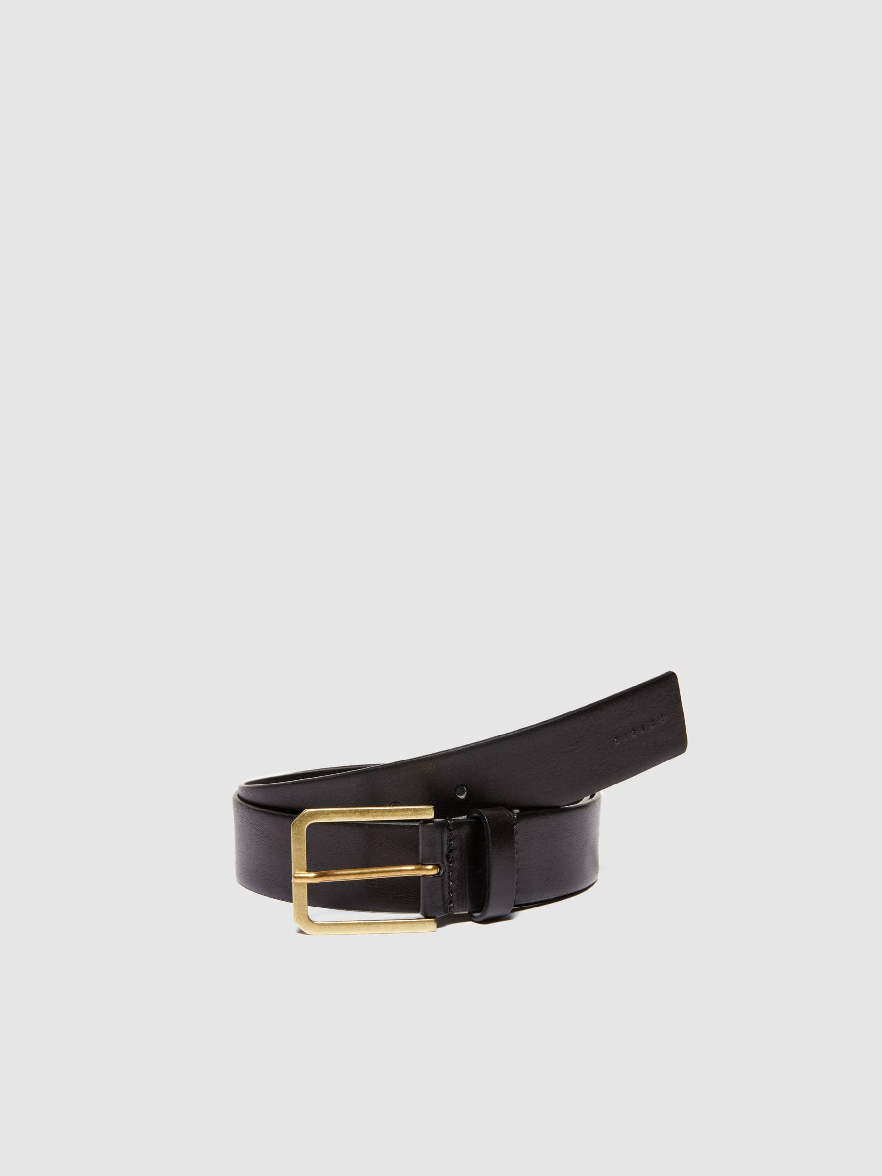 Belt with square buckle, Black - Sisley