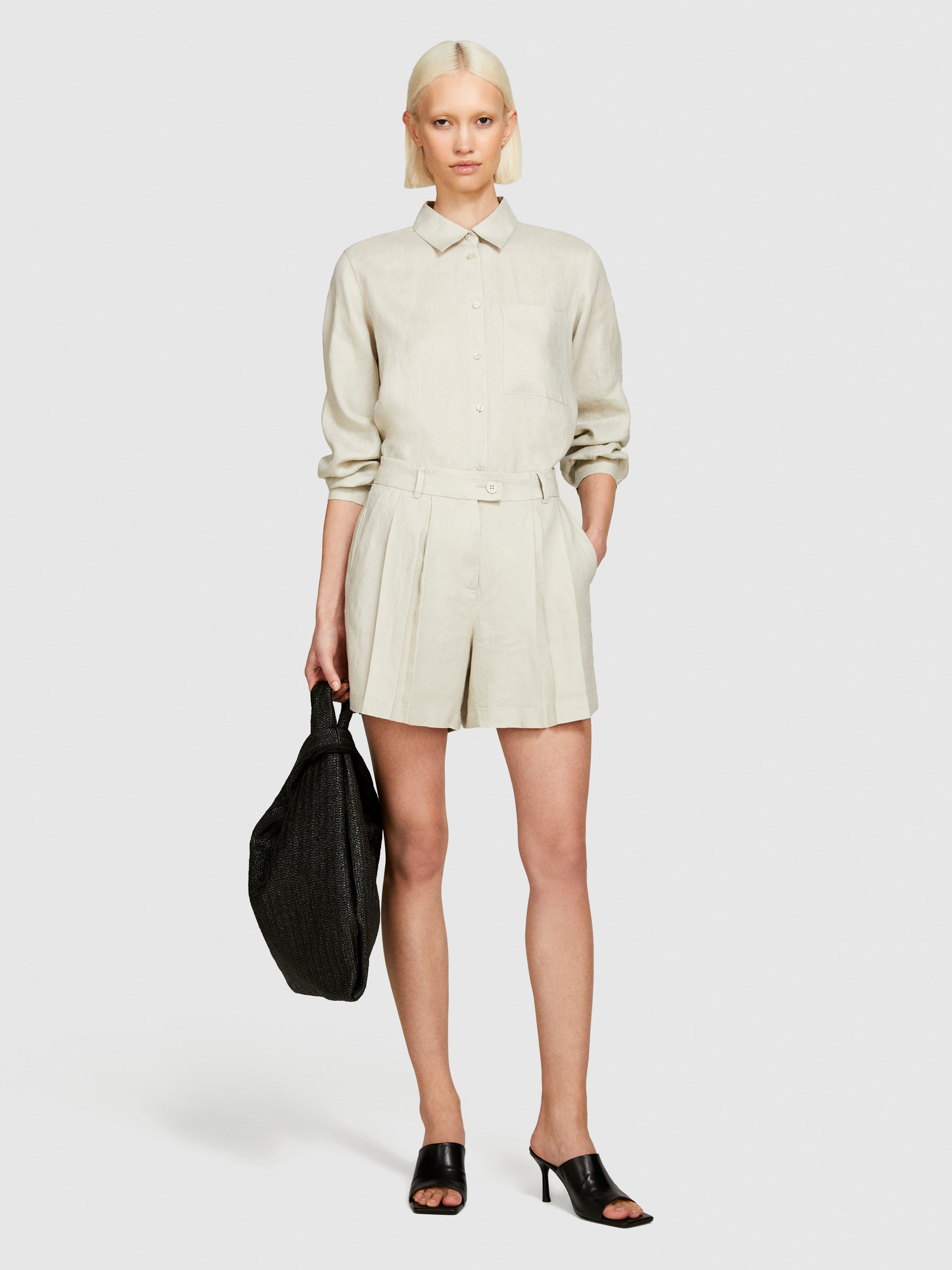 【ULLALA】Rifflin short sleeve women's fair beige Sisley_24P_4AGHL9013_38U_F_Ful